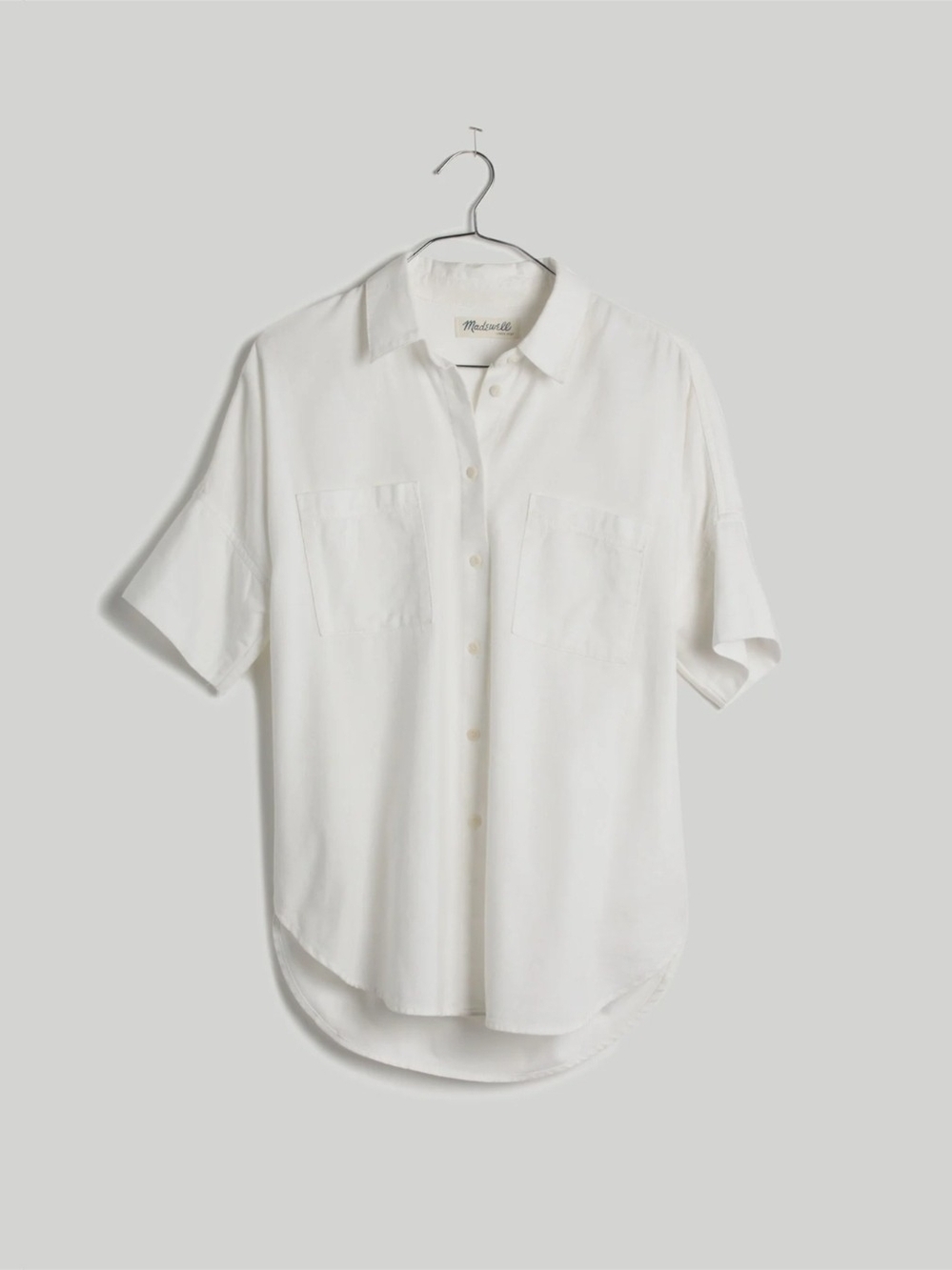 Madewell White Cotton Courier Top